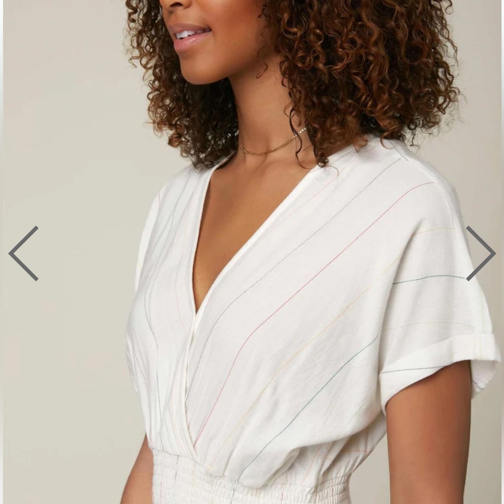 O'neill Ciara stripe midi dress, white, size small - Picture 4 of 10